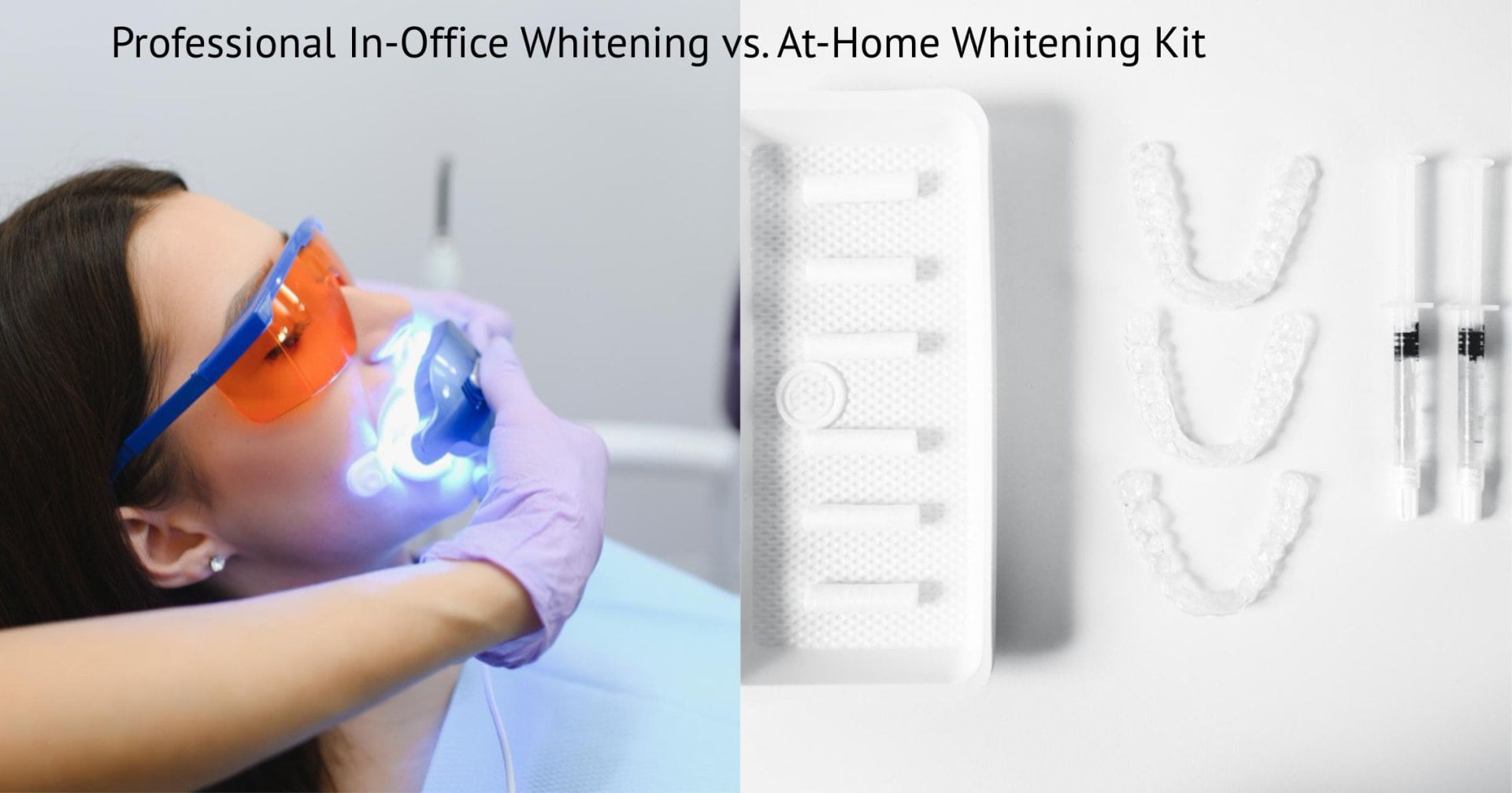 Comparison of in-office and at-home teeth whitening options in Yeronga